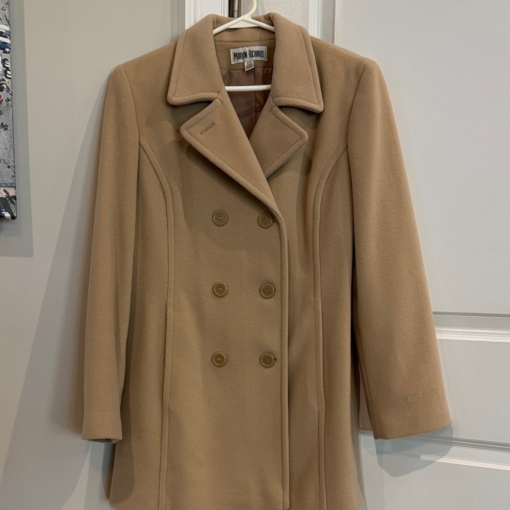 Marvin Richards Wool Cashmere Double-Breasted Pea Coat- Women’s Medium - Picture 2 of 10